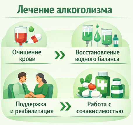лечение алкоголизма в Бахчисарае этапы